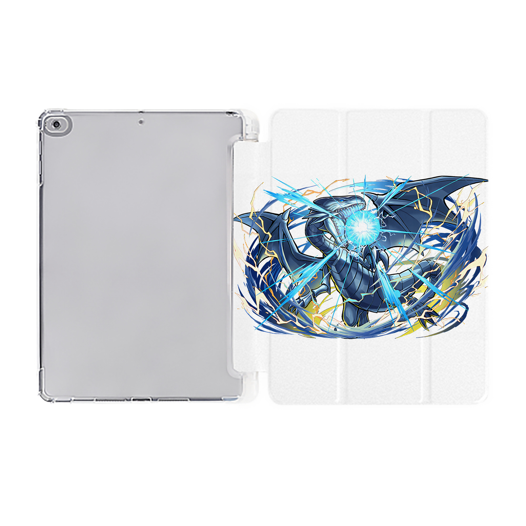 （画像用） 遊☆戯☆王 Yu-Gi-Oh! IPad ケース ペン収納付き 三つ折りスタンド PUレザー×シリコン 対応機種9.5/10.5/10.9インチ